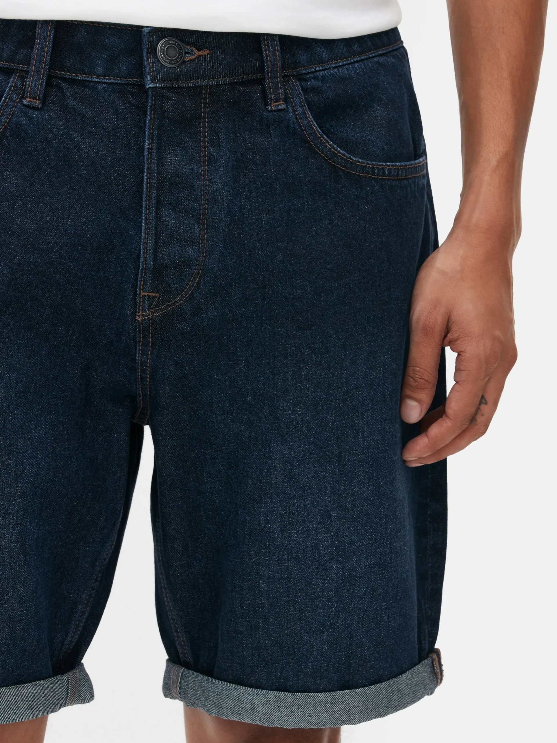 Hombre Primark Pantalones Cortos|Pantalones Vaqueros Cortos Rectos