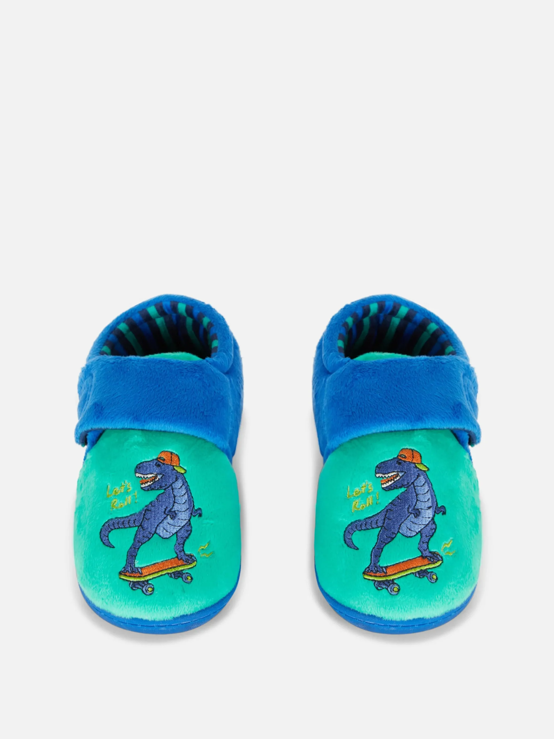 Niños Primark Zapatillas De Estar En Casa|Pantuflas Con Suela Cupsole Y Bordado De Dinosaurio