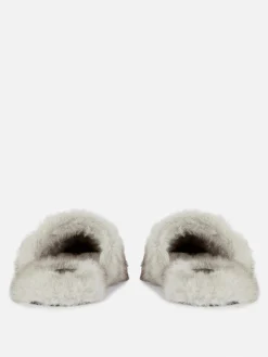 Mujer Primark Zapatillas De Estar En Casa|Pantuflas Destalonadas De Pelo De The Edit