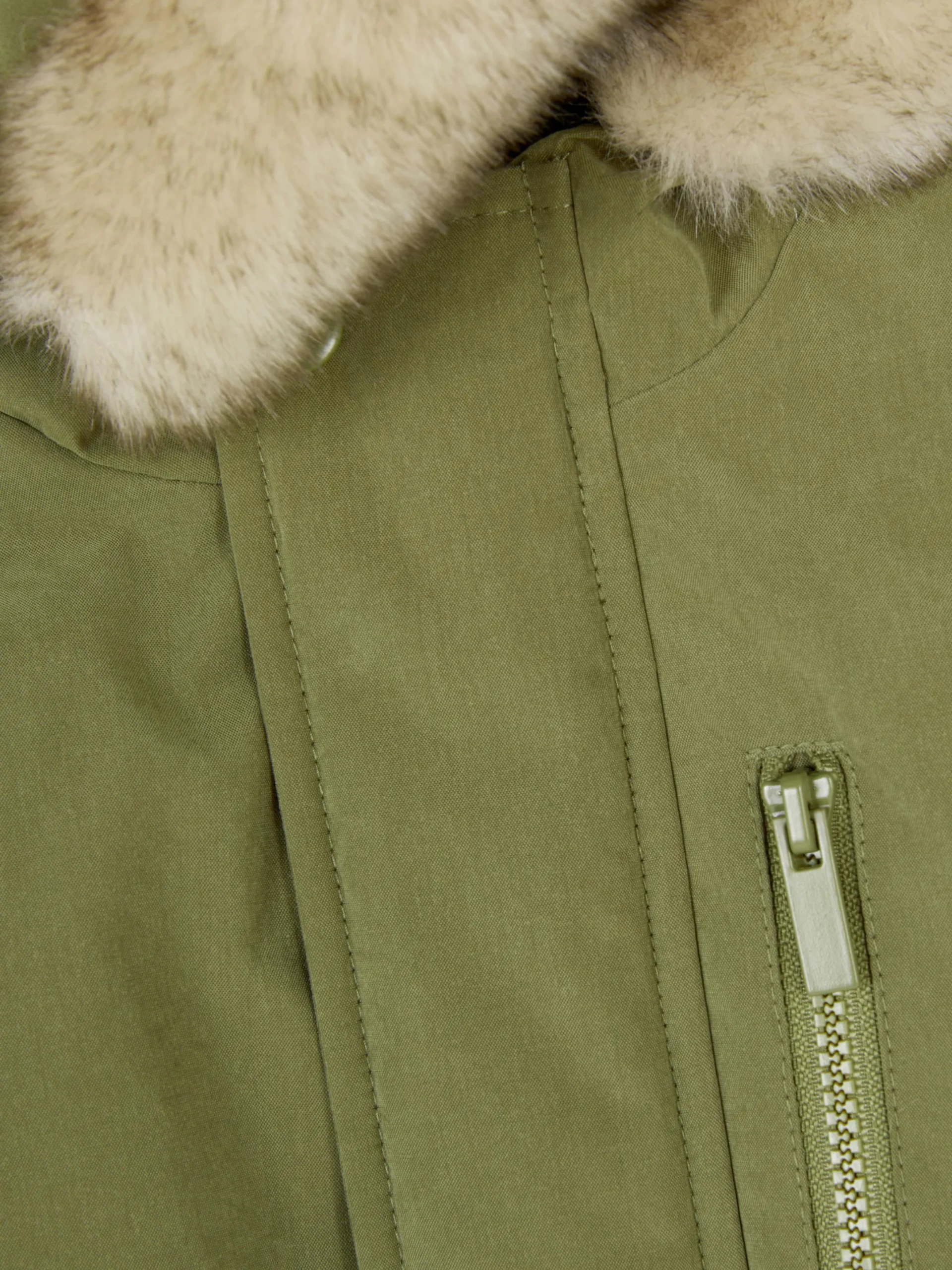 Primark Abrigos Y Chaquetas|Parka De Pelo Sintético Con Capucha