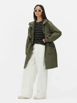 Mujer Primark Abrigos Y Chaquetas|Parka Impermeable Con Cordón De Ajuste