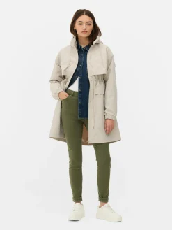 Mujer Primark Abrigos Y Chaquetas|Parka Impermeable Con Cordón De Ajuste