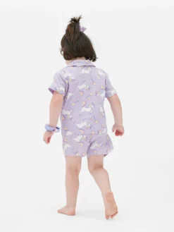Niños Primark Pijamas Y Ropa Para Dormir|Pijama Con Camisa Y Pantalón Corto De Unicornios