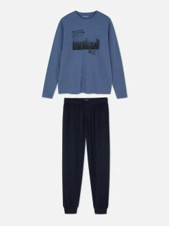 Hombre Primark Pijama|Pijama Con Estampado «Places Of The World»