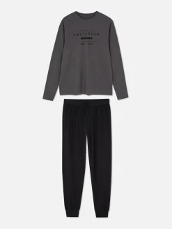 Hombre Primark Pijama|Pijama Con Estampado «Places Of The World»