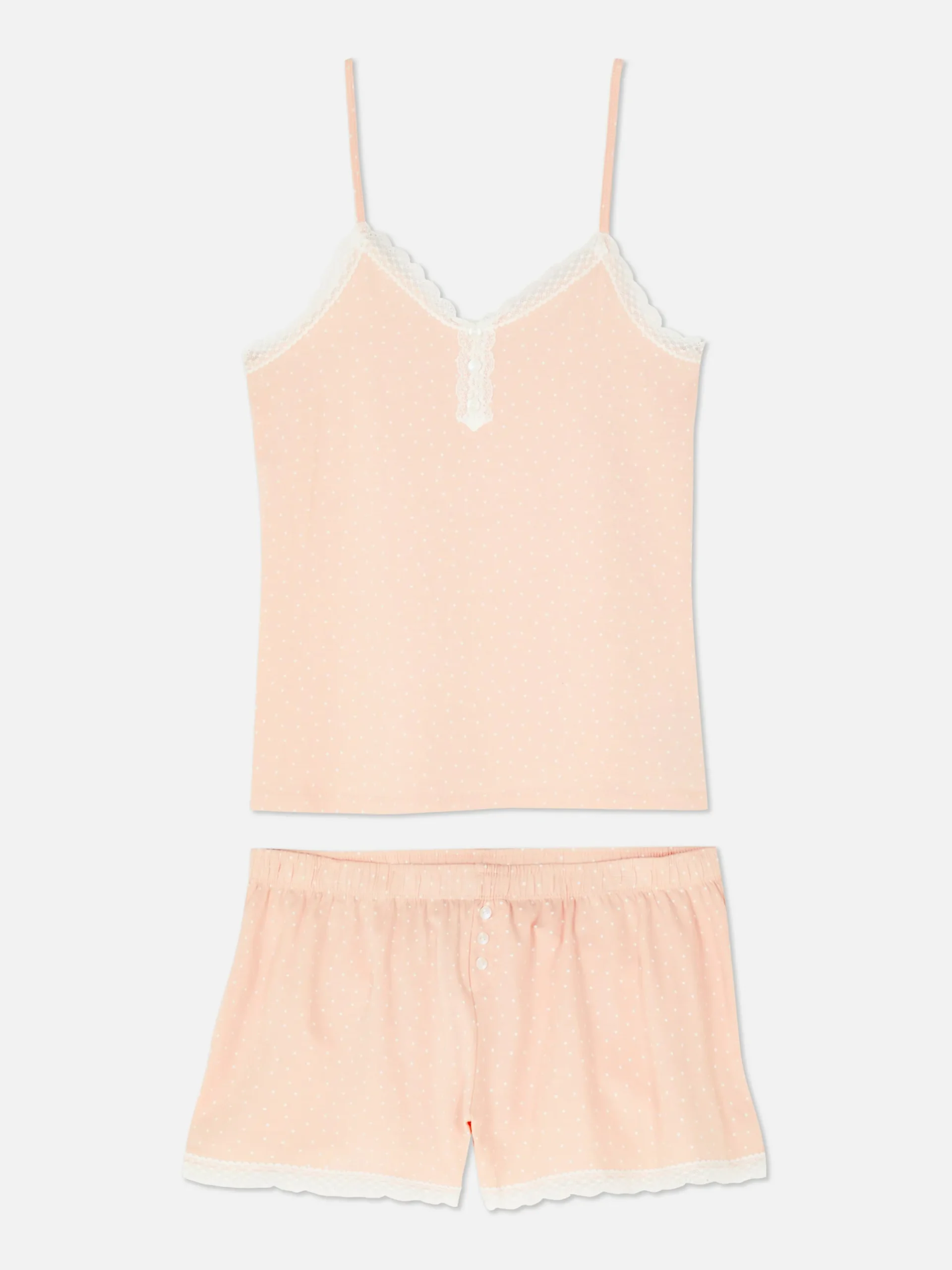 Mujer Primark Sets De Pijamas|Pijama Corto De Tirantes Con Ribetes De Encaje