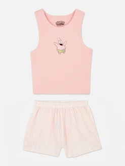 Mujer Primark Sets De Pijamas|Pijama Corto Sin Mangas De Bob Esponja Para Mujer