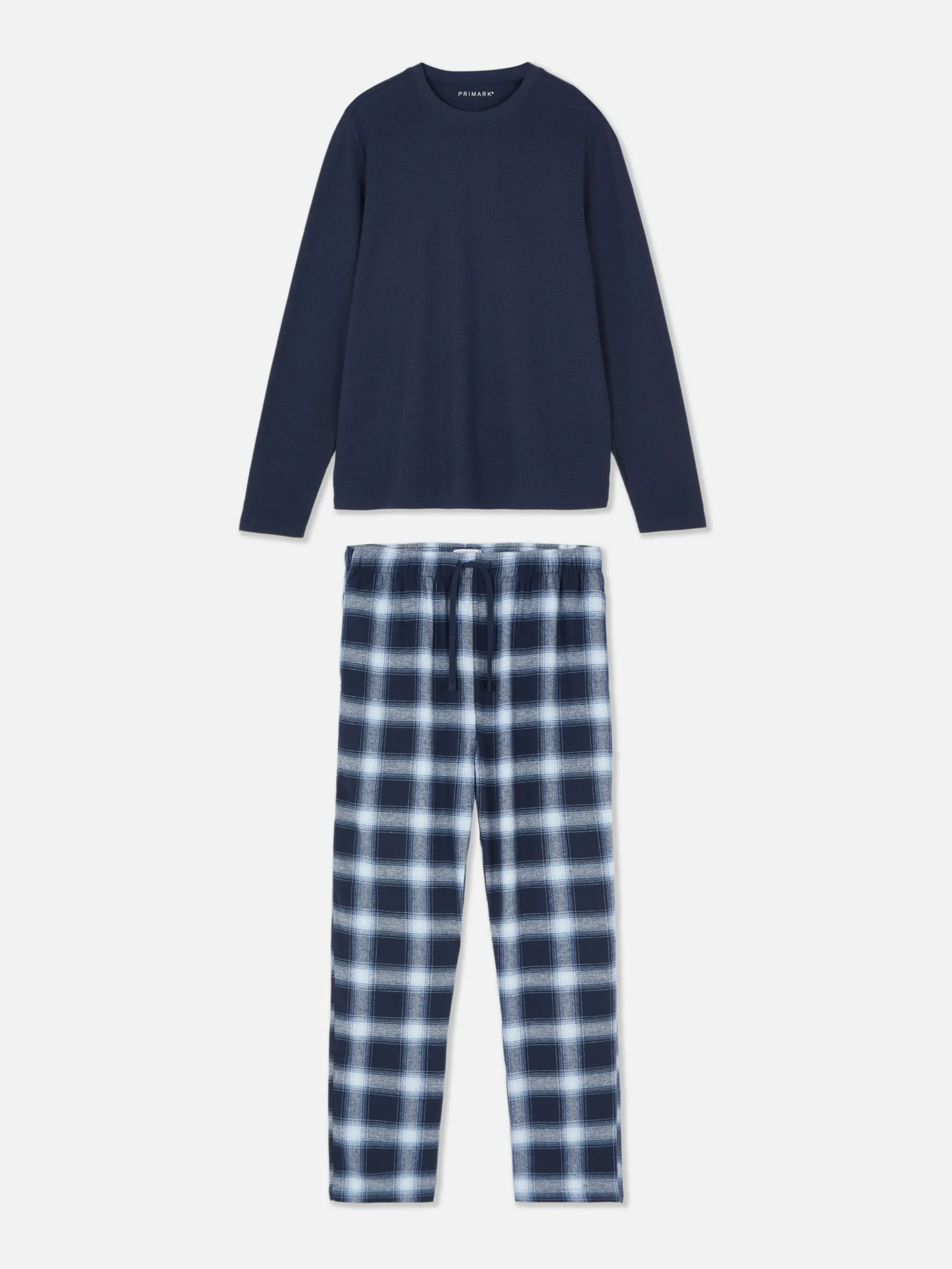 Hombre Primark Pijama|Pijama De Algodón Cepillado Con Estampado A Cuadros