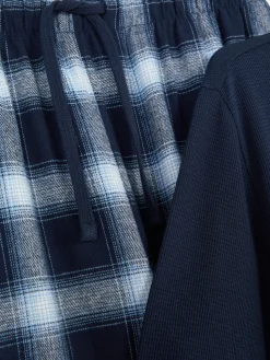 Hombre Primark Pijama|Pijama De Algodón Cepillado Con Estampado A Cuadros