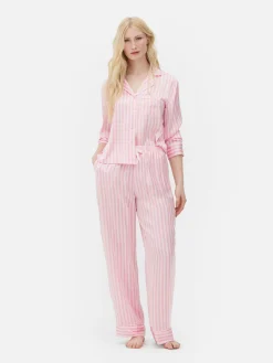 Mujer Primark Sets De Pijamas|Pijama De Satén De Manga Larga