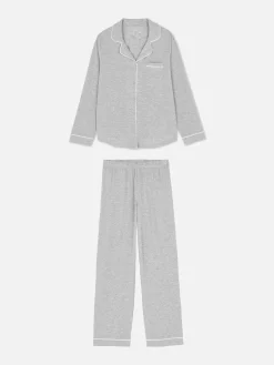 Mujer Primark Sets De Pijamas|Pijama Largo De Corte Boyfriend