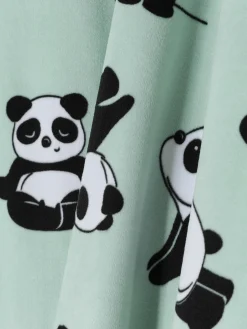 Niños Primark Pijamas Y Ropa Para Dormir|Pijama Largo De Velvetón Con Pandas