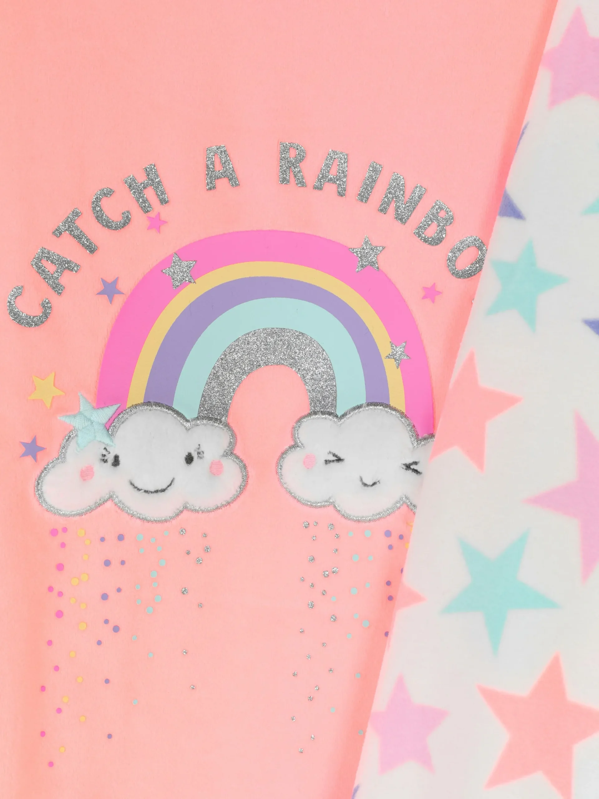 Niños Primark Pijamas Y Ropa Para Dormir|Pijama Largo De Velvetón Con Arcoíris