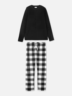 Hombre Primark Pijama|Pijama Polar A Cuadros