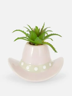 Primark Plantas Y Flores Artificiales|Planta Artificial En Maceta De Sombrero De Vaquero
