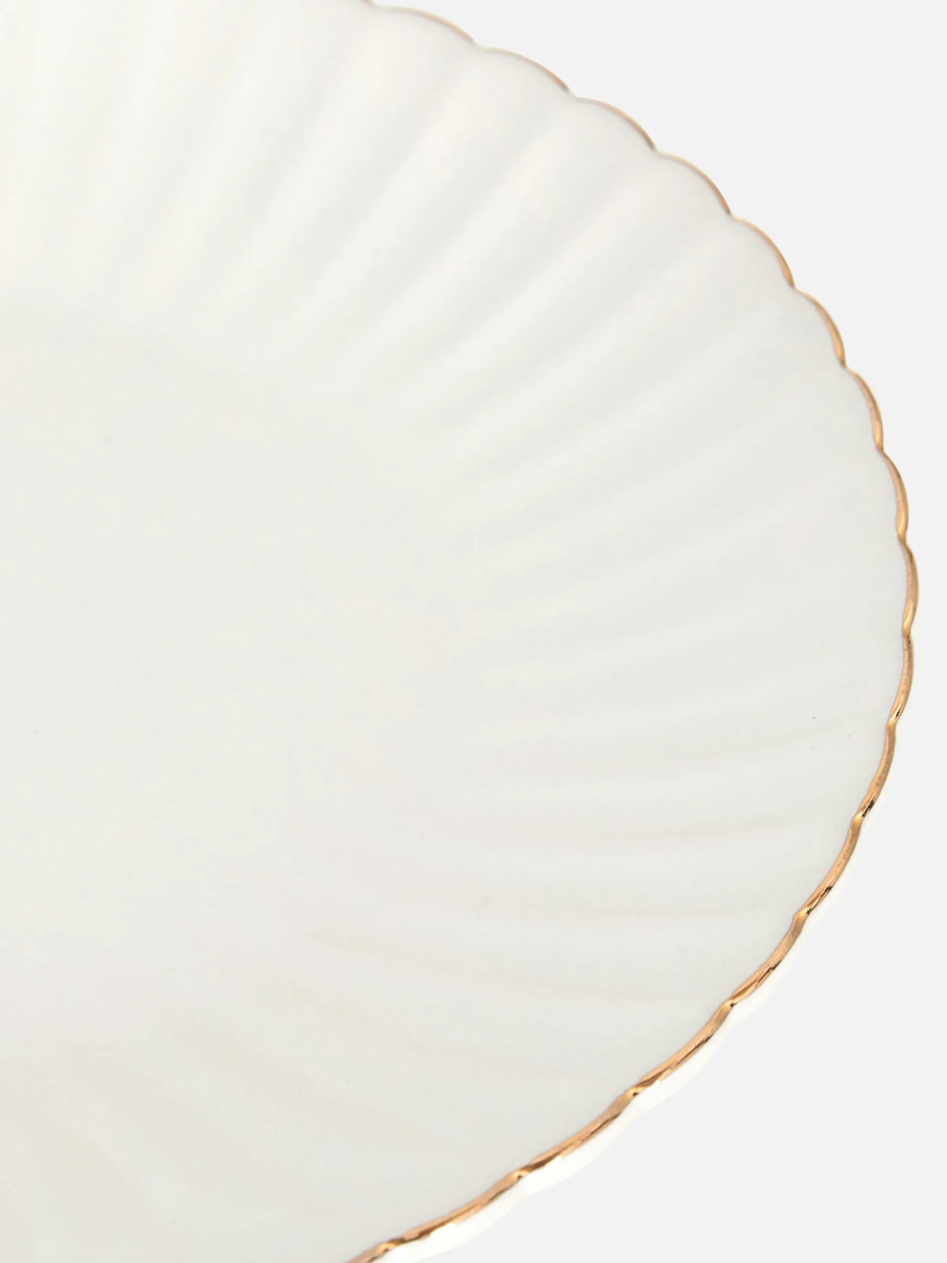 Primark Platos, Fuentes Y Boles|Menaje|Plato Auxiliar Festoneado Con Detalle Dorado