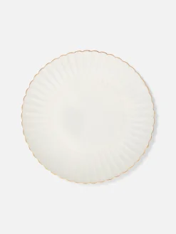 Primark Platos, Fuentes Y Boles|Menaje|Plato Llano Festoneado Con Ribete Dorado