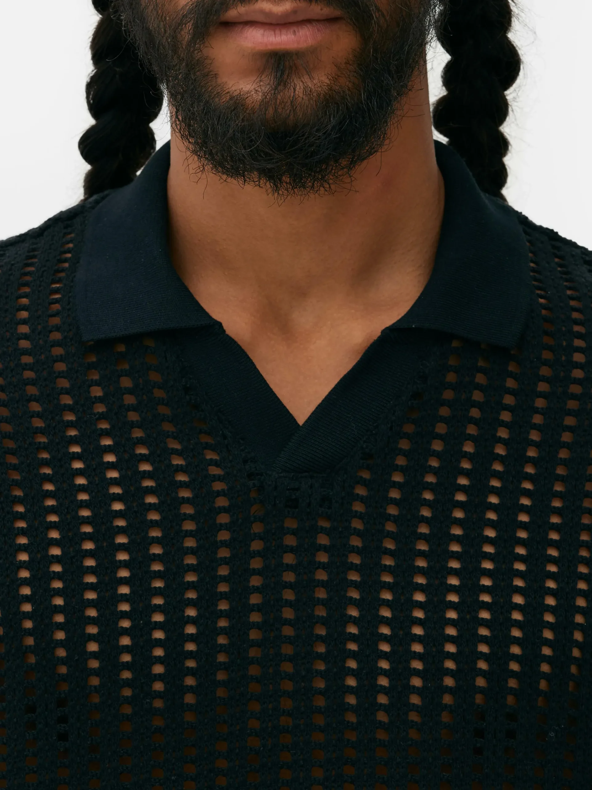 Hombre Primark Tops Y Camisetas|Polo De Crochet Calado