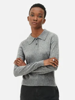 Mujer Primark Jerseys Y Cárdigans|Polo De Punto De Manga Larga Y Con Cuello