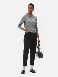 Mujer Primark Jerseys Y Cárdigans|Polo De Punto De Manga Larga Y Con Cuello