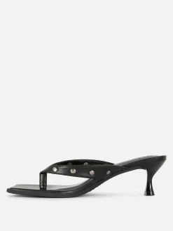 Mujer Primark Tacones|Sandalias De Piel Sintética Con Tachuelas Rita Ora