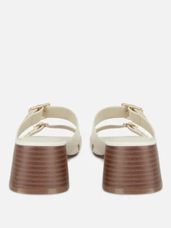 Mujer Primark Tacones|Sandalias De Tacón Grueso Con Hebillas