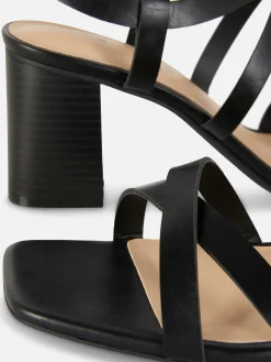 Mujer Primark Tacones|Sandalias De Tacón Grueso Con Tira Cruzada
