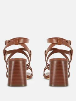 Mujer Primark Tacones|Sandalias De Tacón Grueso Con Tira Cruzada