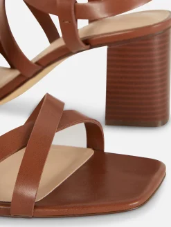 Mujer Primark Tacones|Sandalias De Tacón Grueso Con Tira Cruzada