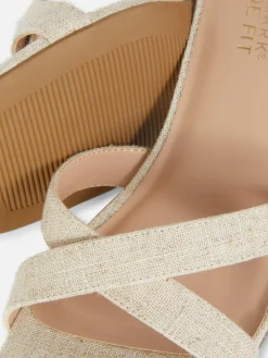 Mujer Primark Tacones|Sandalias De Tacón Y Horma Ancha Con Tira Tejida