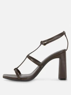 Mujer Primark Tacones|Sandalias En Con Tira En «T» Y Tacón De Rita Ora