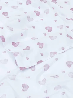 Primark Sábanas Y Fundas De Almohada|Sábana Encimara Para Cama Doble Con Corazones