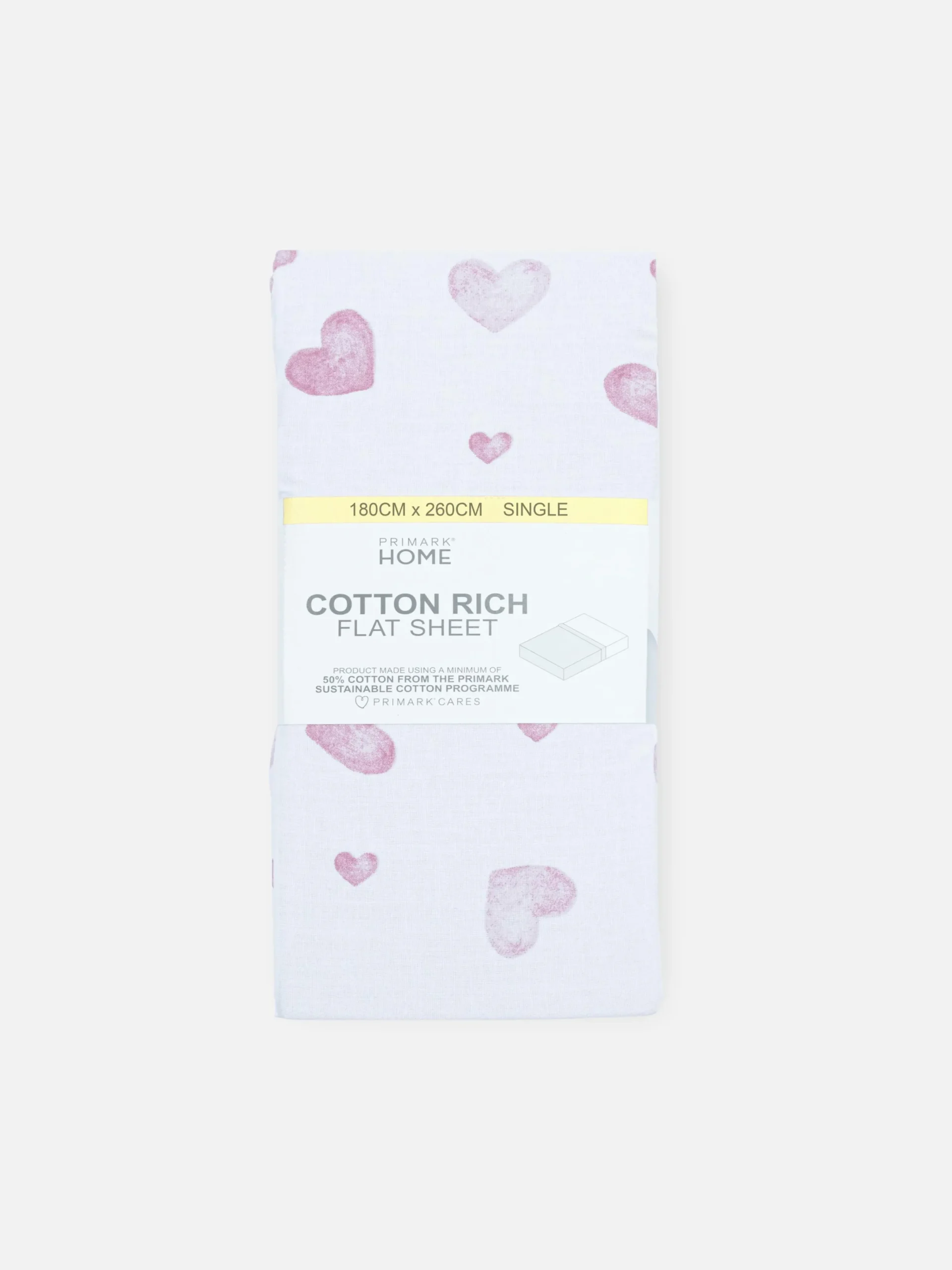 Primark Sábanas Y Fundas De Almohada|Sábana Encimera Con Corazones Para Cama Individual