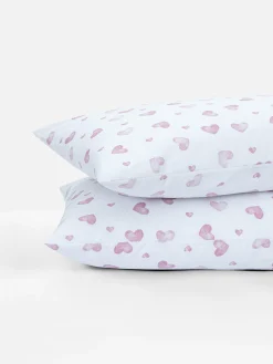 Primark Sábanas Y Fundas De Almohada|Set De 2 Fundas De Almohada De Algodón Con Corazones