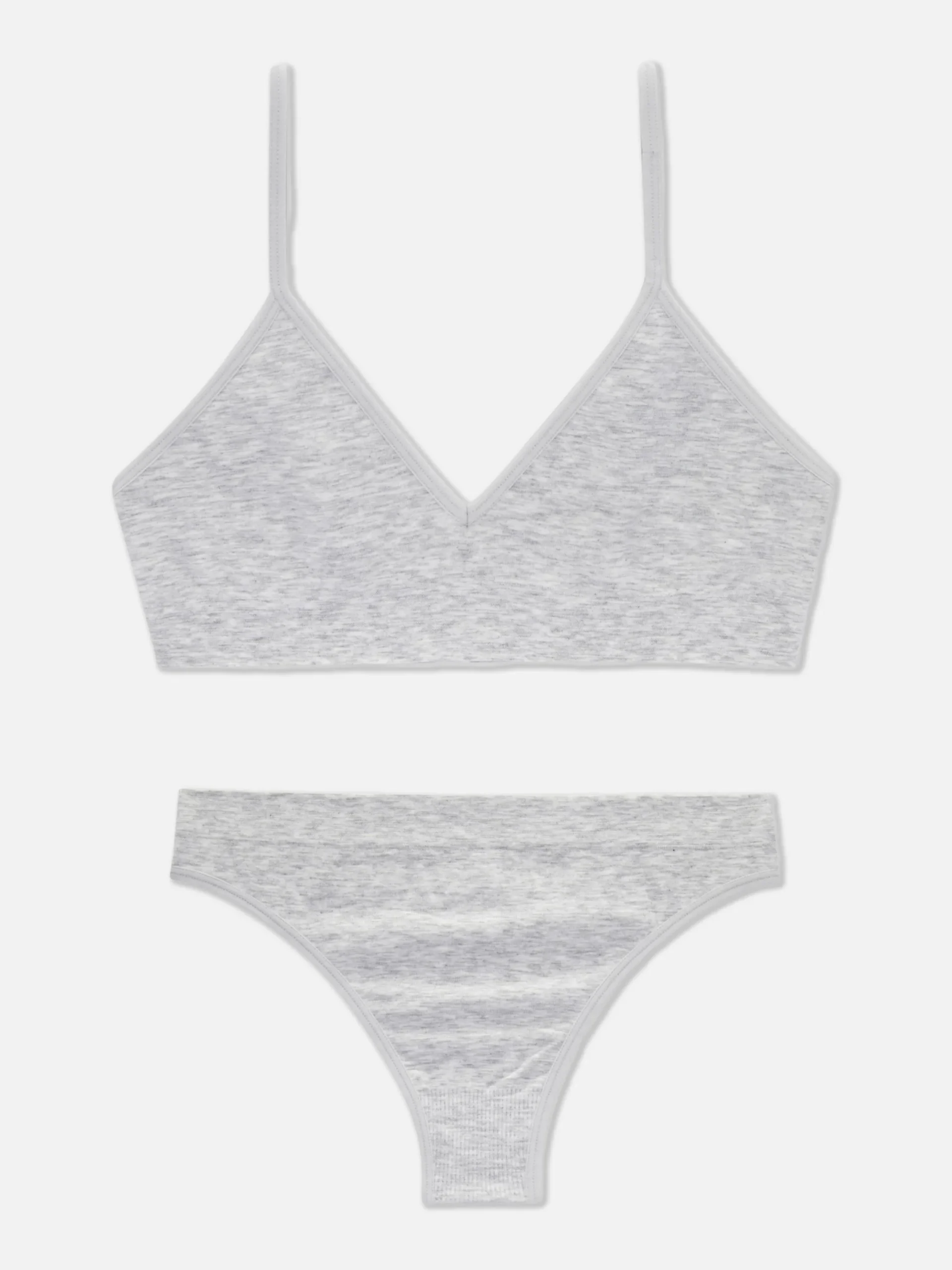 Mujer Primark Sets De Lencería|Set De Braguitas Y Bralette Triangular Sin Costuras