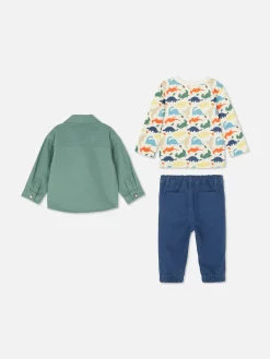 Primark Conjuntos Y Sets|Set De Camisa-chaqueta, Chinos Y Camiseta De Dinos