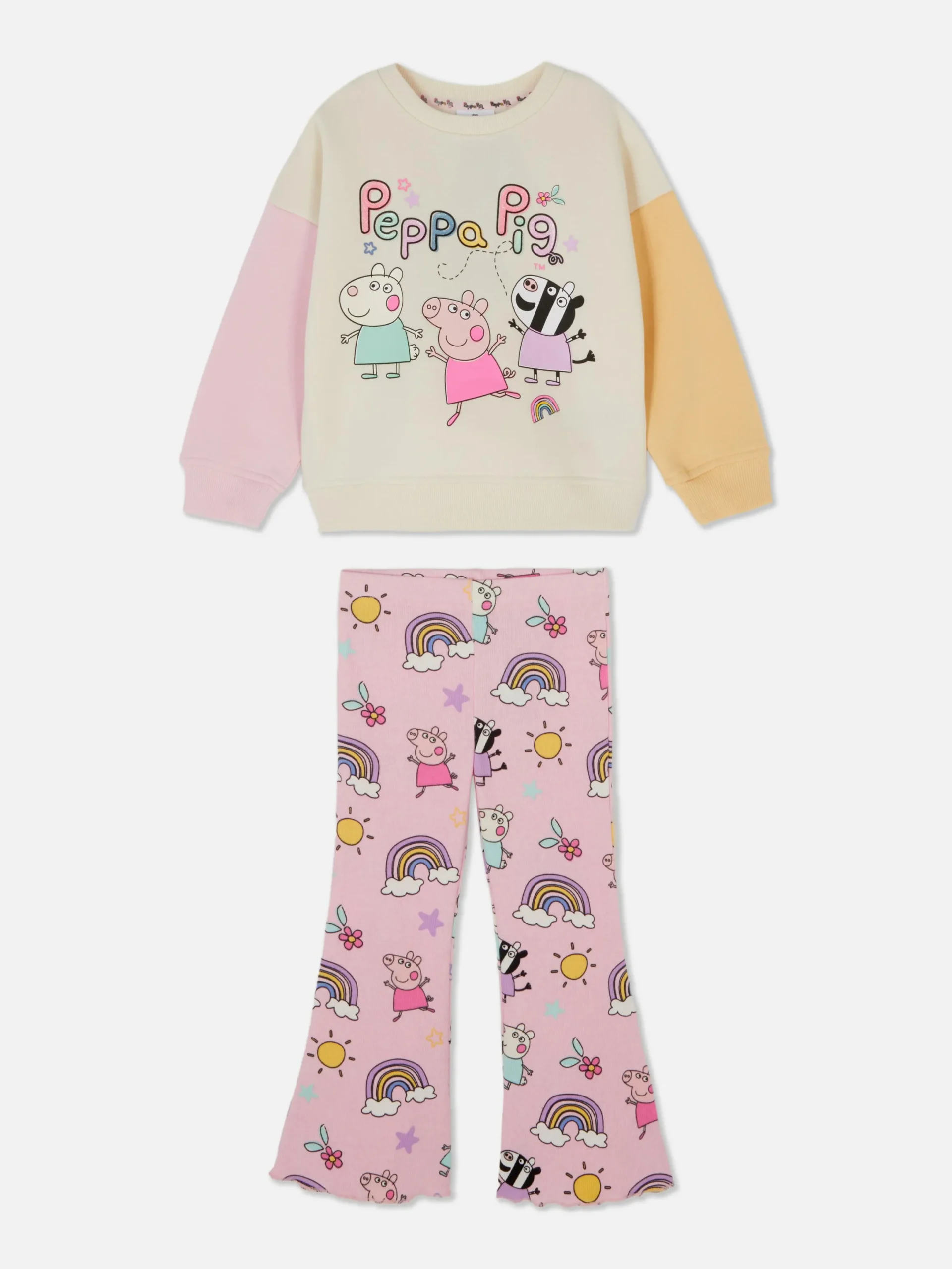 Niños Primark Conjuntos Y Sets|Set De Sudadera Y Leggings Acampanados De Peppa Pig