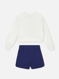 Niños Primark Sudaderas Con Y Sin Capucha|Conjuntos Y Sets|Set De Sudadera Y Pantalón Corto De Stitch De Disney