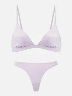 Mujer Primark Sets De Lencería|Set De Sujetador Triangular Y Tanga De Microfibra