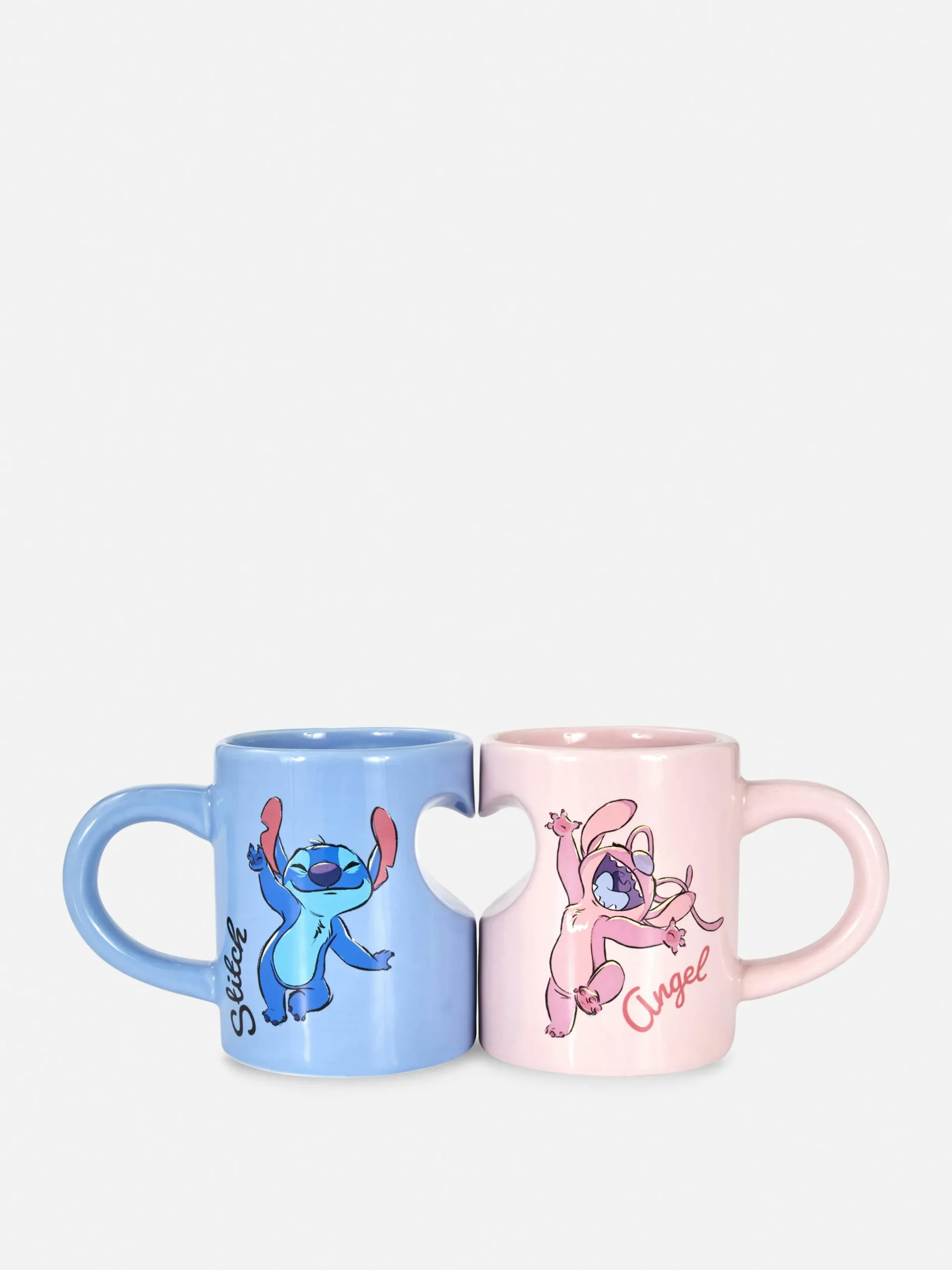 Primark Tazas Y Tazones|Menaje|Set De Tazas Con Corazón De Ángel Y Stitch De Disney