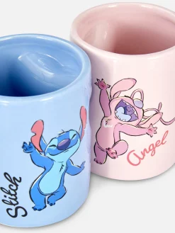 Primark Tazas Y Tazones|Menaje|Set De Tazas Con Corazón De Ángel Y Stitch De Disney