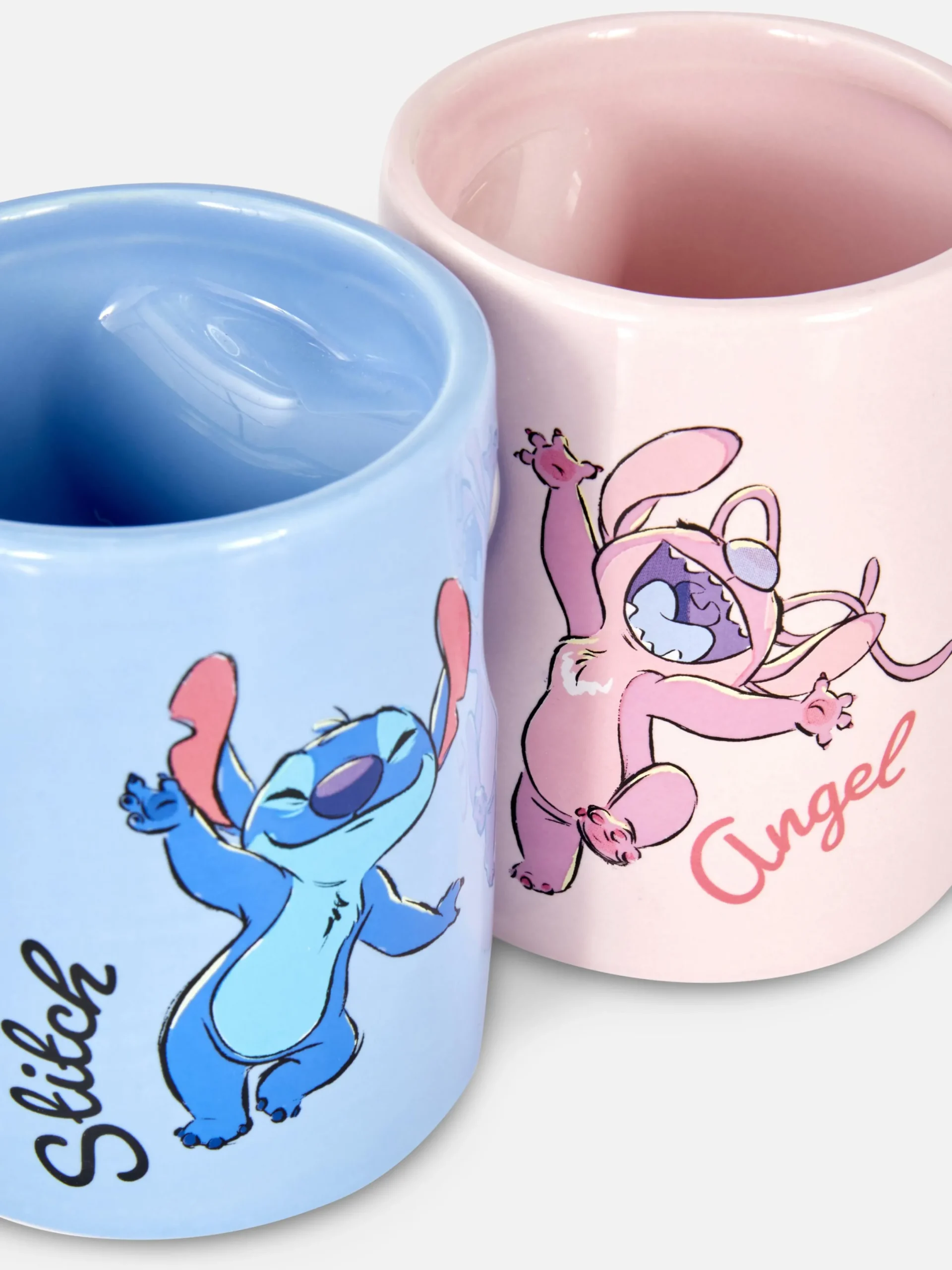Primark Tazas Y Tazones|Menaje|Set De Tazas Con Corazón De Ángel Y Stitch De Disney