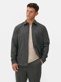 Hombre Primark Camisas|Sobrecamisa Con Bolsillo De Parche De Kem