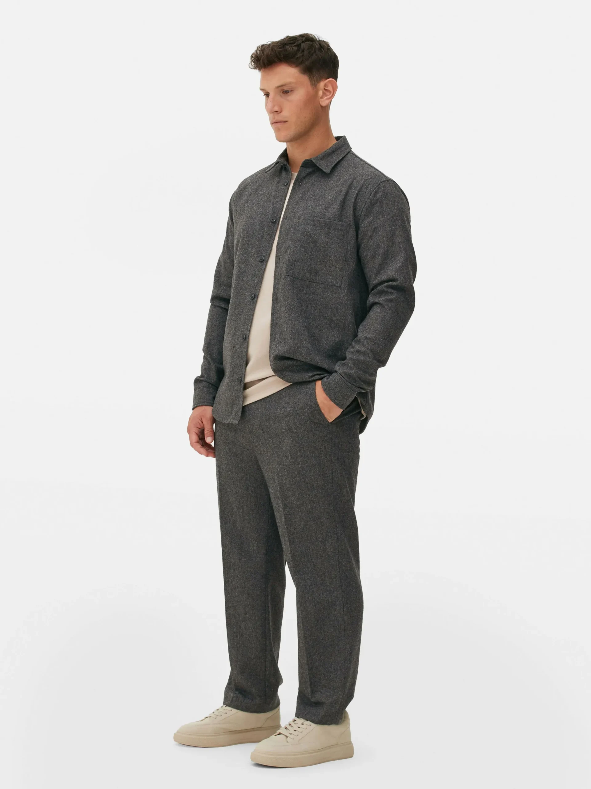 Hombre Primark Camisas|Sobrecamisa Con Bolsillo De Parche De Kem