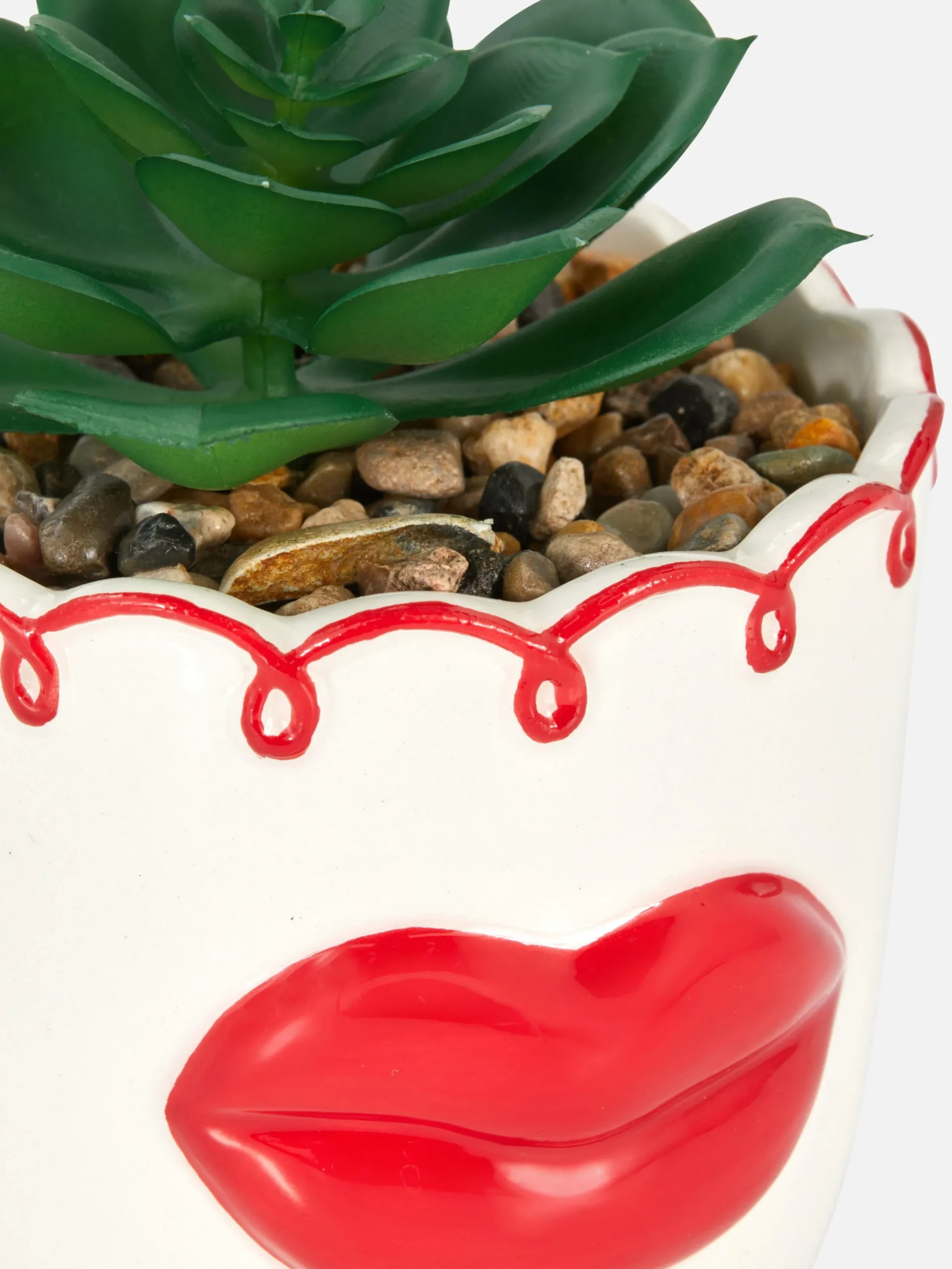 Primark Plantas Y Flores Artificiales|Suculenta Artificial En Maceta En Forma De Labios
