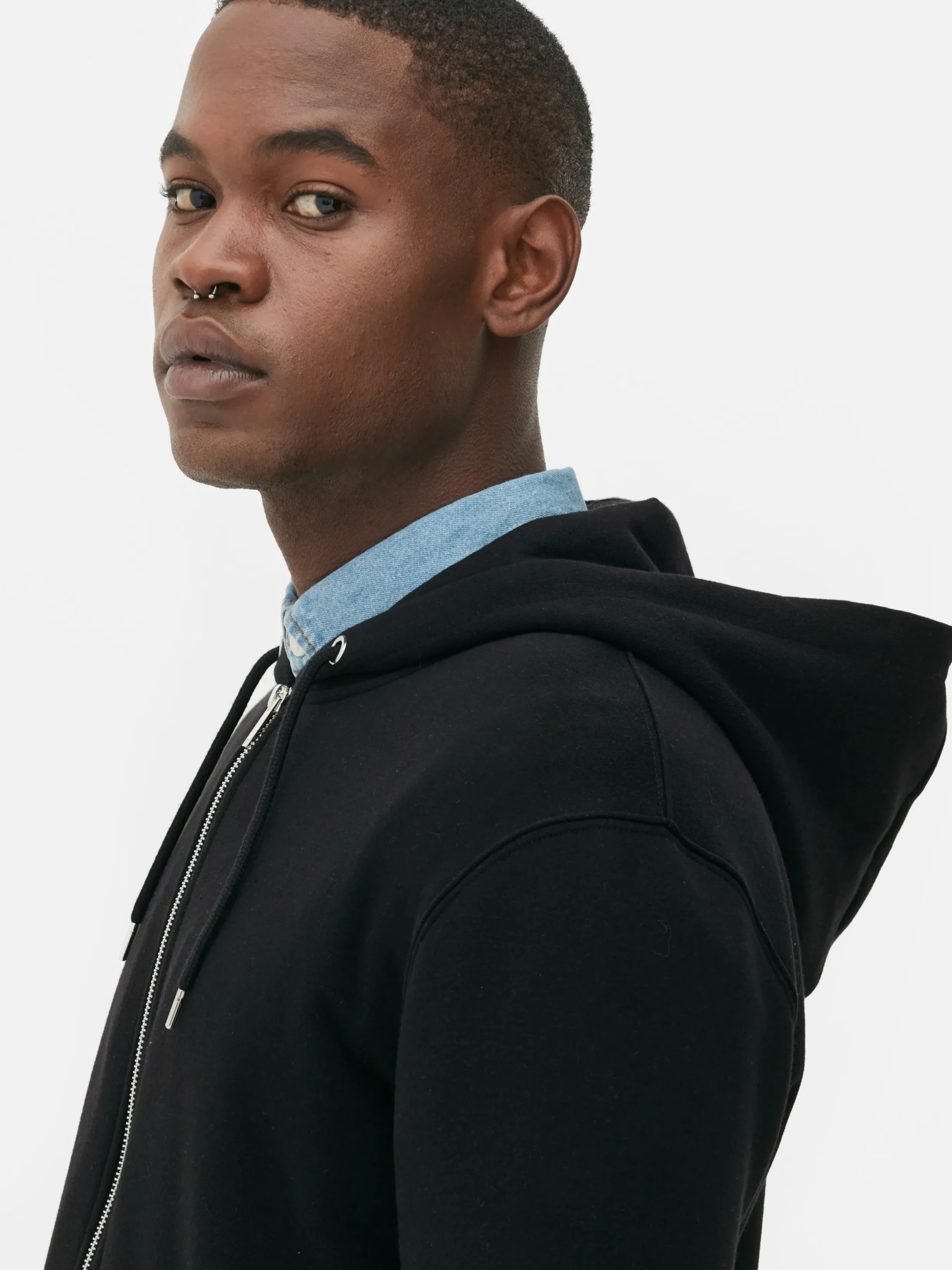 Hombre Primark Sudaderas Con Y Sin Capucha|Sudadera Básica Con Capucha Y Cremallera