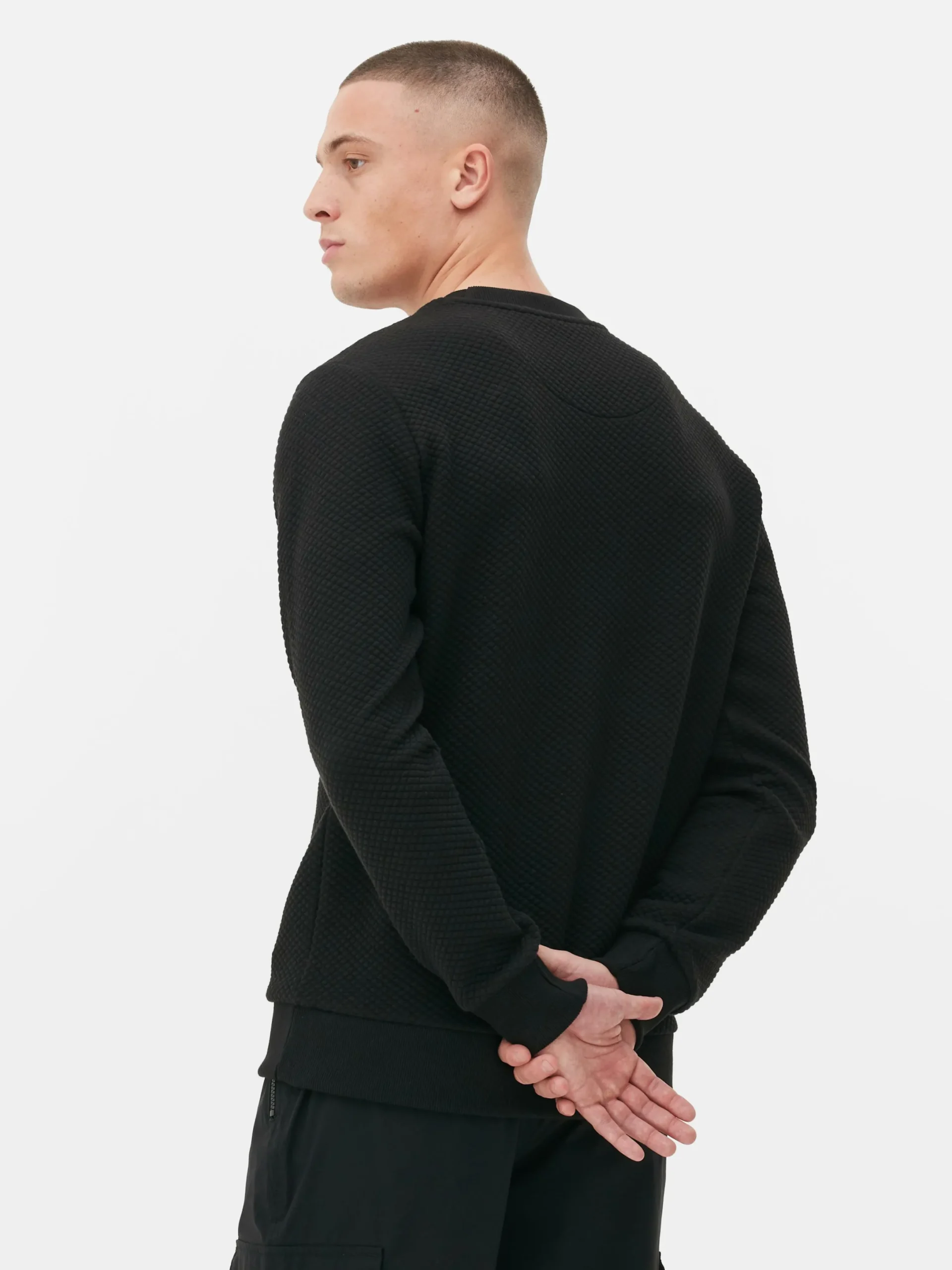 Hombre Primark Sudaderas Con Y Sin Capucha|Sudadera Con Acolchado De Rombos