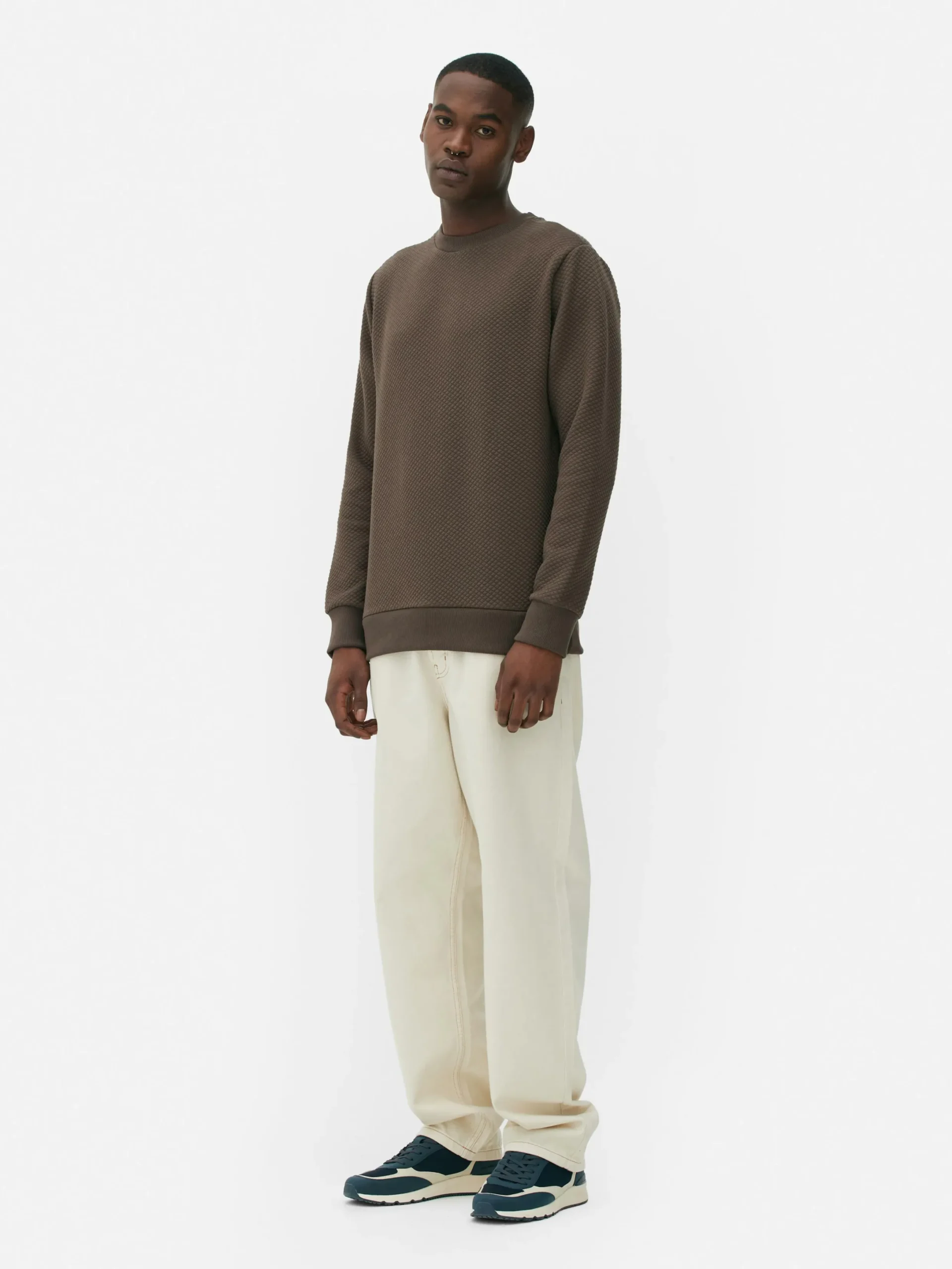 Hombre Primark Sudaderas Con Y Sin Capucha|Sudadera Con Acolchado De Rombos