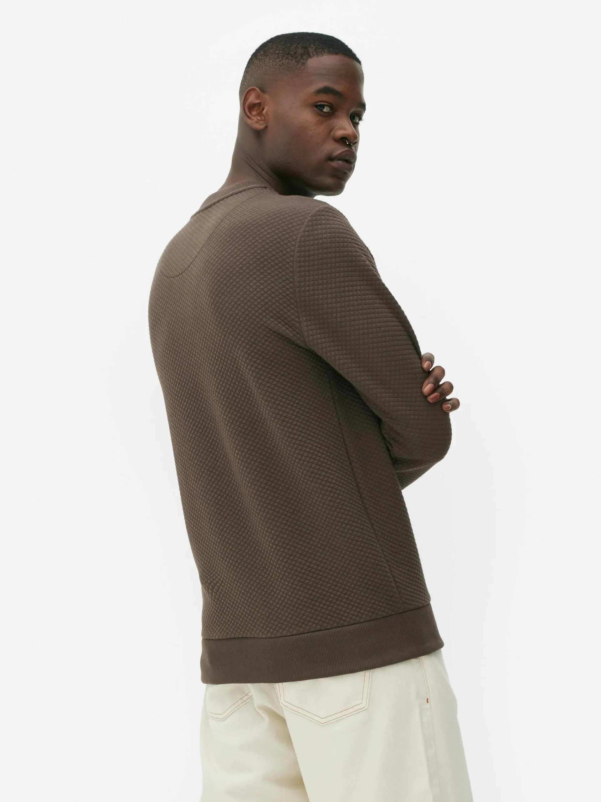 Hombre Primark Sudaderas Con Y Sin Capucha|Sudadera Con Acolchado De Rombos