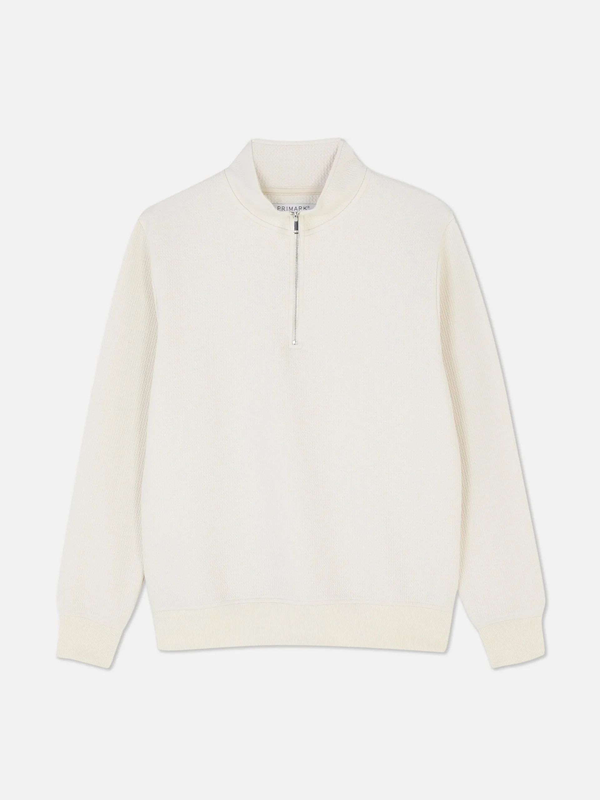 Hombre Primark Sudaderas Con Y Sin Capucha|Sudadera Con Cremallera Y Textura Geométrica